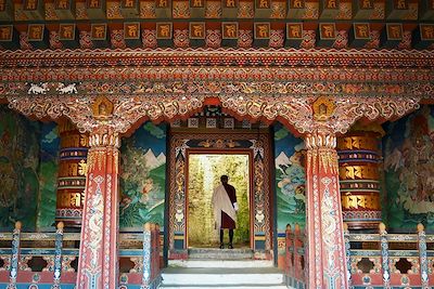 Moulins à prières - Temple - Bhoutan