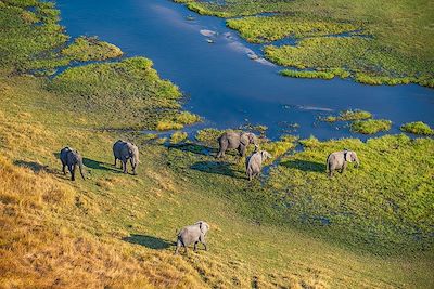 Le Botswana vue d'en haut