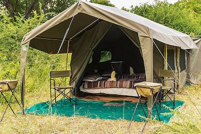 Tente aménagée - Camp de brousse - Botswana