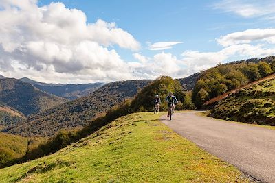 Petite route de montagne, dans les environs du mont Okabe - Pays-Basque - France