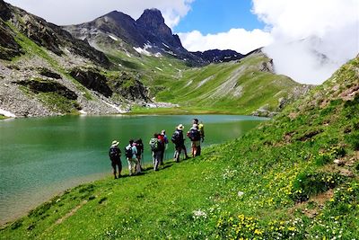 Vue sur le piémont italien - Queyras - France