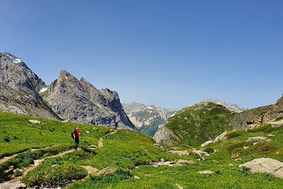 © Bruno Poinson - Descente par le lac des assiettes - Col de la Vanoise - France Descente par le lac des assiettes - Col de la Vanoise - France