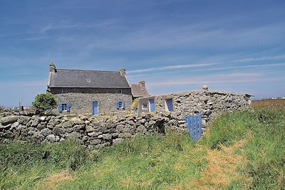 Maison typique sur l'ile d'Ouessant - France