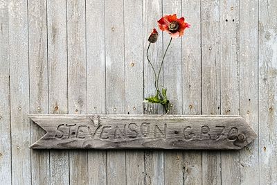 © Hugo Blondel - Ecriteau Stevenson - GR70- France Ecriteau Stevenson - GR70- France