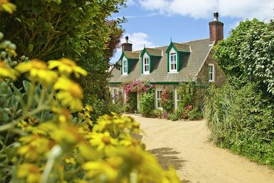 Habitat traditionnel sur l'Ile de Sercq - Royaume-Uni