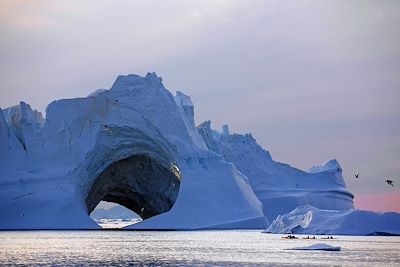 Kayak dans le fjord d'Ilulissat - Groenland