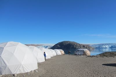 © Tasermiut - Vue sur les glaciers - Camp de Qaleraliq - Groenland Vue sur les glaciers - Camp de Qaleraliq - Groenland