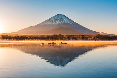 Mont Fuji vu du lac Shoji - Japon