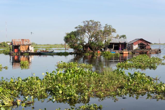 Maisons flottantes - Rivière Sangker - Cambodge