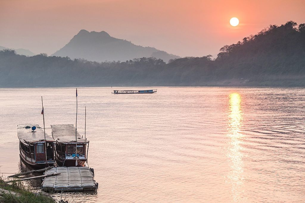 Coucher de soleil sur le Mekong - Luang Prabang - Laos