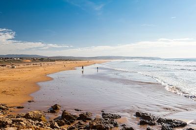 Vue panoramique de la plage de Sidi Kaouki - Maroc