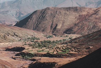 Les montagnes rouges de la Tessaout - Maroc