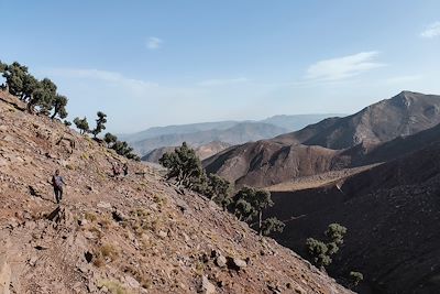Randonnée dans les montagnes rouges de la Tessaout - Maroc