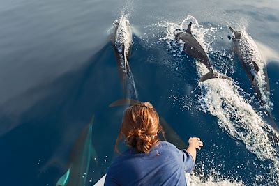© Eyes on Asia / Stocksy - Avec les dauphins aux Maldives Avec les dauphins aux Maldives