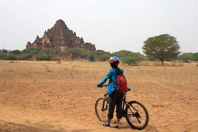 Arrivée à vélo à Bagan - Birmanie