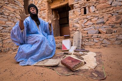 Visite d'une bibliothèque - Chinguetti - Mauritanie
