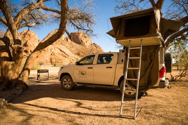 4x4 tente de toit - Damaraland - Namibie