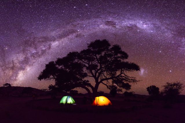Camping dans le désert de Namib - Namibie