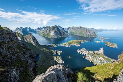 Vue depuis Reinebringen - Lofoten - Comté de Nordland  - Norvège