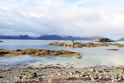 Plage vers Henningsvaer - Lofoten - Norvège