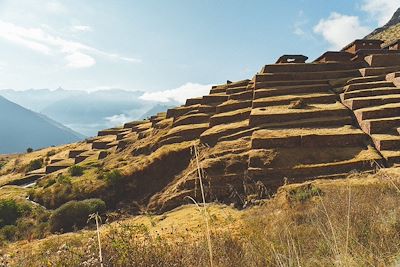 Site Inca lors d'une randonnée depuis Chinchero jusqu'à Taucca