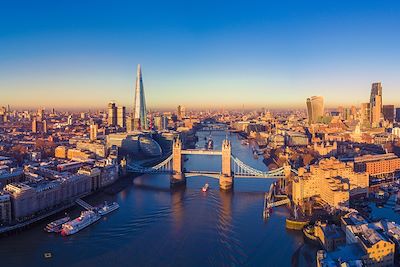Vue aérienne de Londres et la Tamise - Angleterre