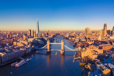 Vue aérienne de Londres et la Tamise - Angleterre