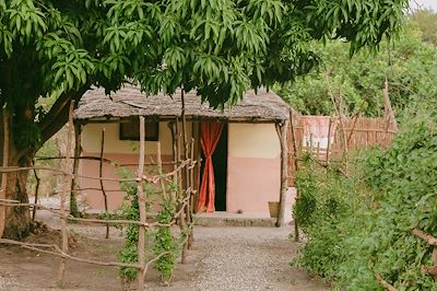 Maison dans un village au Sénégal