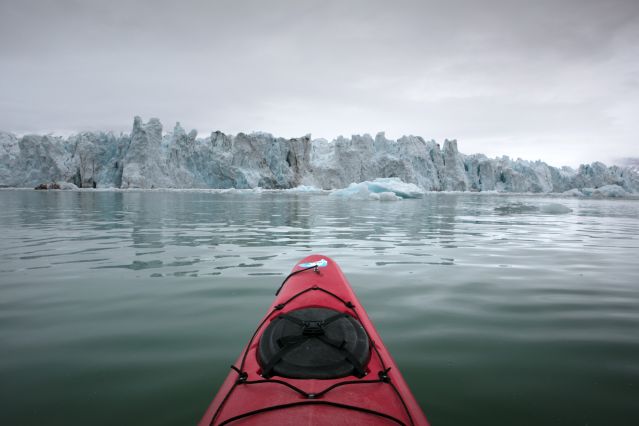 Front de glace en kayak - Spitzberg - Norvège