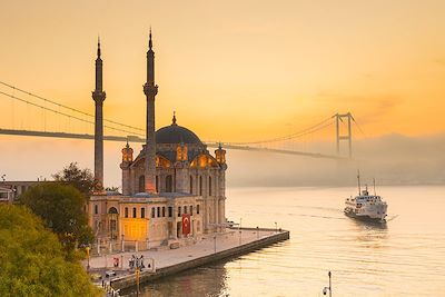 Ortakoy Camii et le pont du Bosphore - Istanbul - Turquie