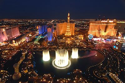 Le Strip vu du Bellagio - Las vegas - Nevada - Usa