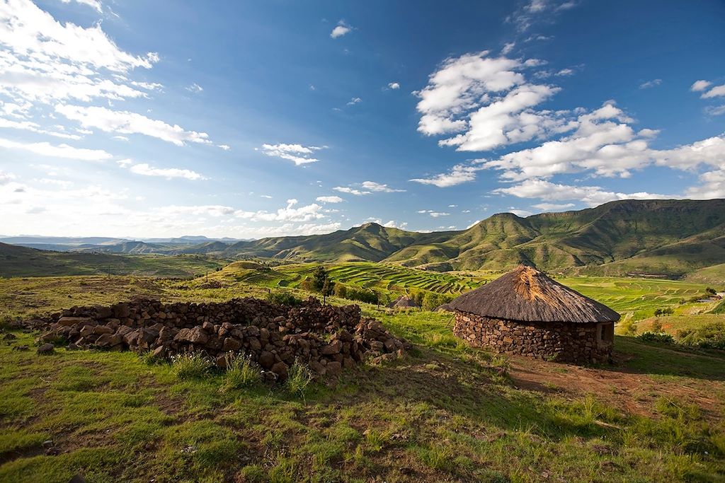 Hutte traditionnelle en pierre - Lesotho